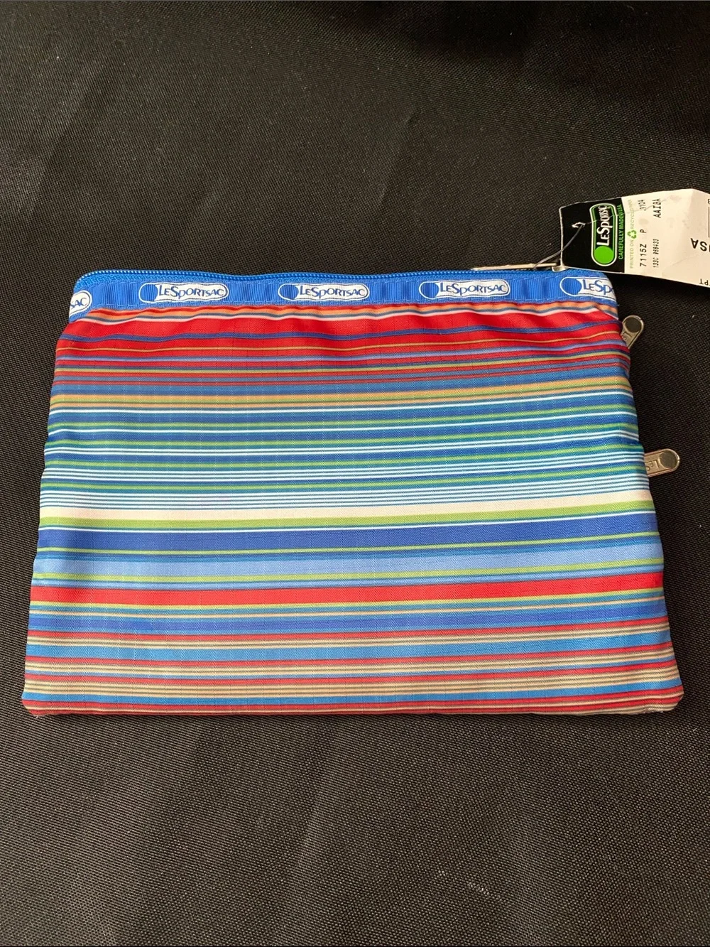 LeSportsac Blue Striped and Black Star & Tiara Printed Triple Pouch Duo